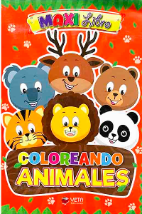 MAXI LIBRO ANIMALES COLOREANDO